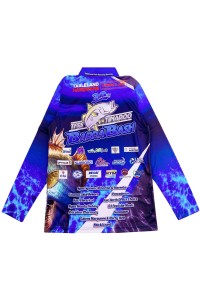Design Long Sleeve Mens Full Fit Dye Sublimation Polo Shirt Custom 3 Button Polo Shirts Uniform Company Long Sleeve Polo Shirt Supplier Fishing Events P1465 front view
